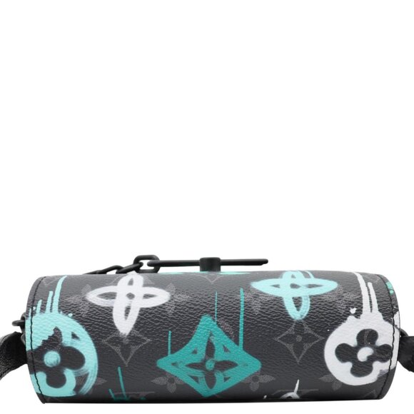 Louis Vuitton  Graffiti LV Steamer Monogram Eclipse Canvas Crossbody Bag Grey - Picture 10 of 13